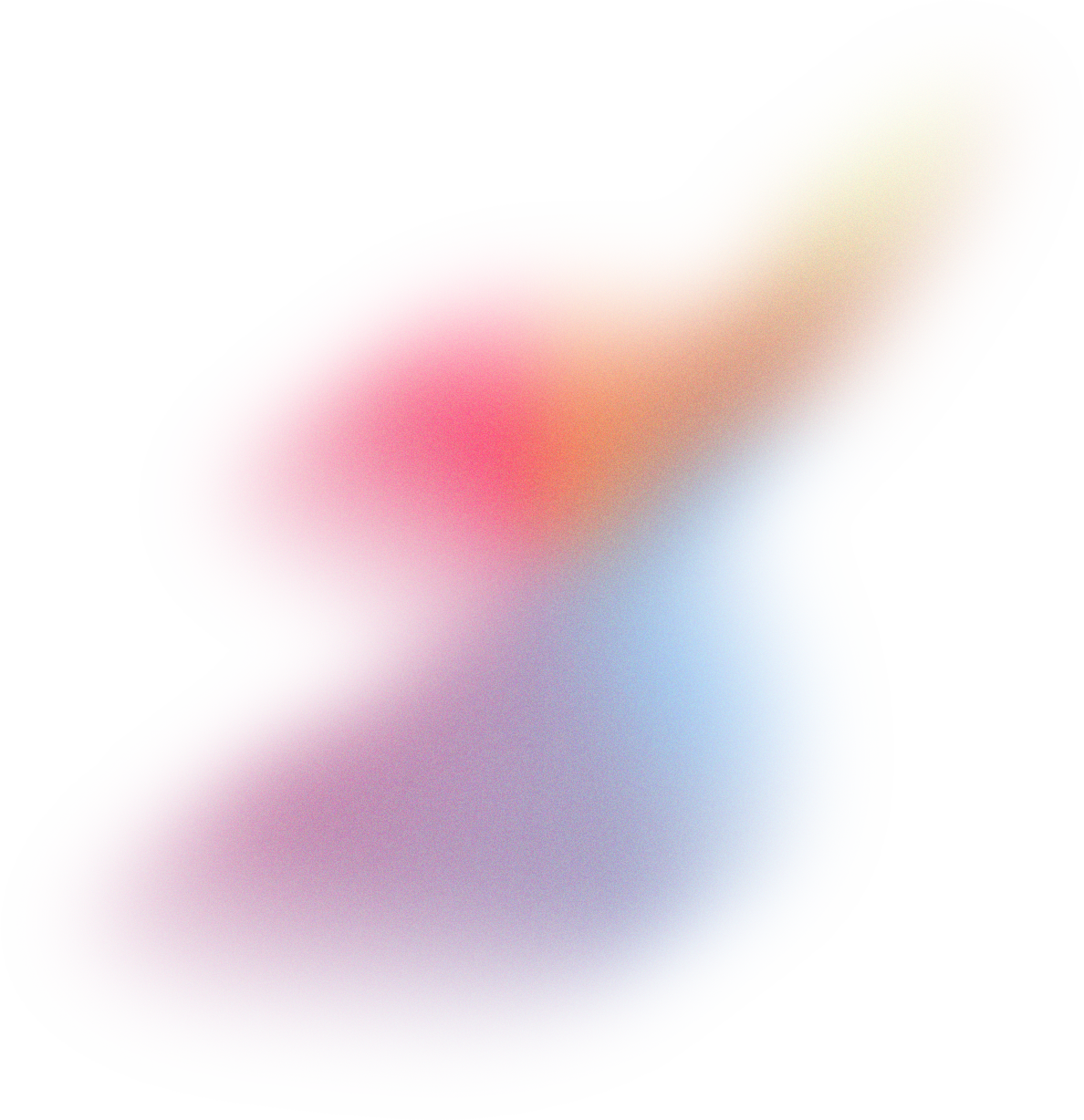 Glowy Gradient Abstract Brush Stroke Blob